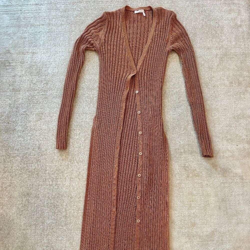 See by Chloe Long Duster Cardigan sweater Biscotti Beige XS